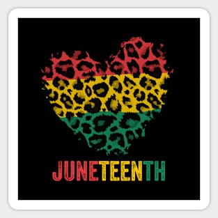 Juneteenth 19th Black African American Proud 1865 Freedom For Who Loves Leopard Sticker